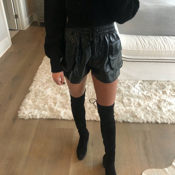 Pants - Faux Leather Shorts Small